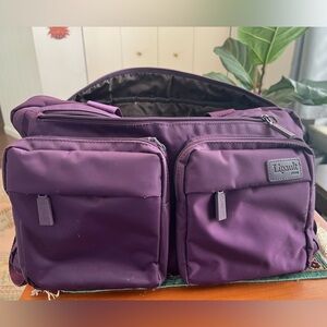 Purple Lipault travel bag